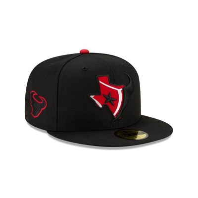 Sapca New Era Houston Texans NFL State Logo Reflect 59FIFTY Fitted - Negrii